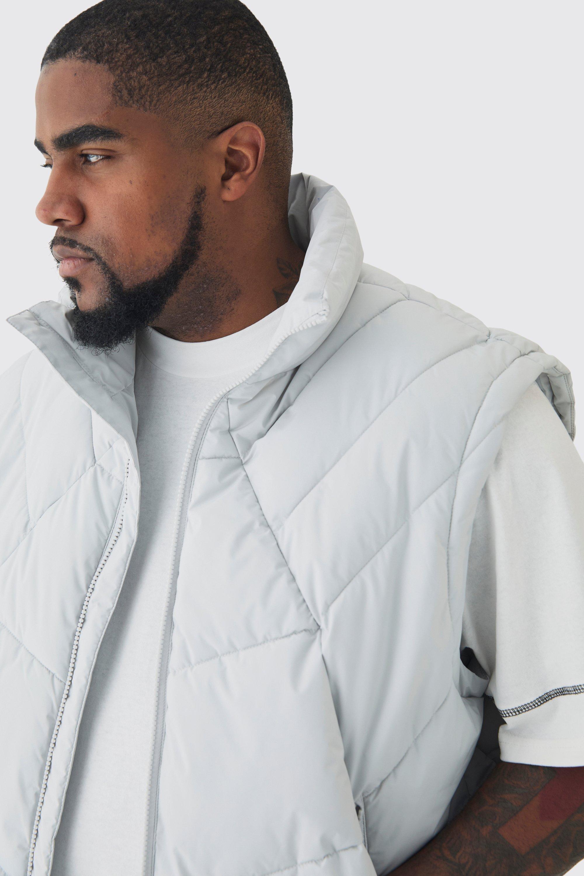 Grande taille Veste sans manches a col cheminee boohoo FR